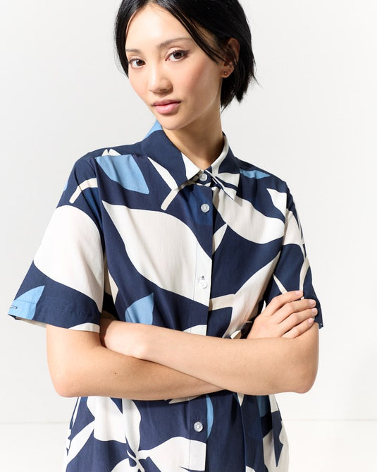 Marco Polo Womens Canopy Short Sleeve Shirtdress