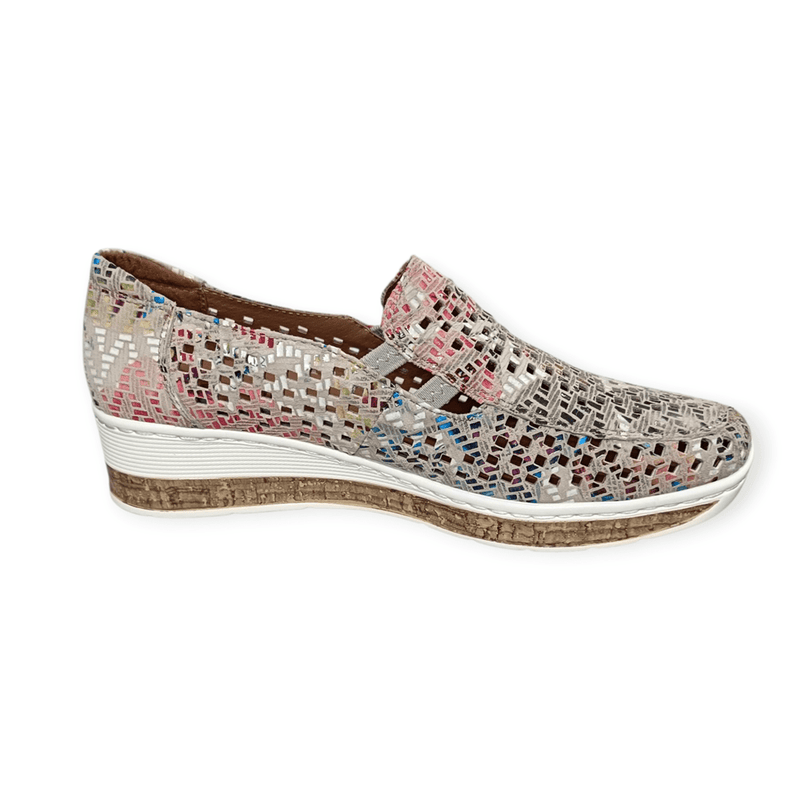 Load image into Gallery viewer, Cassini Womens Monkey Shoes - Cream Zigzag
