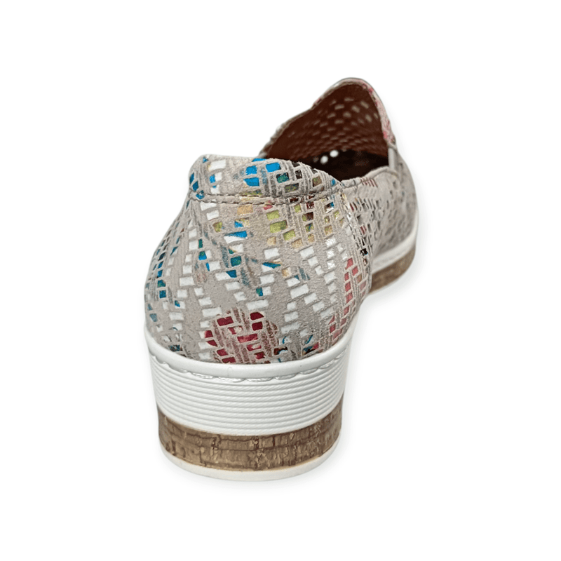 Load image into Gallery viewer, Cassini Womens Monkey Shoes - Cream Zigzag

