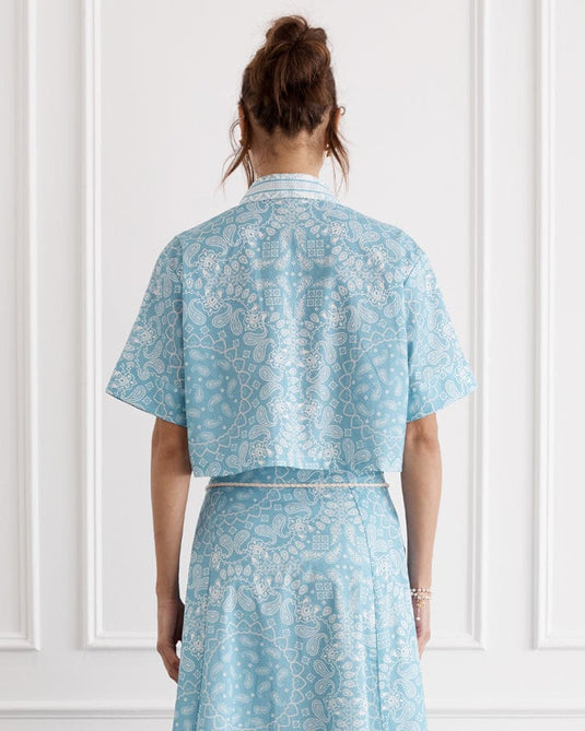 Heaven Chintz Remi Cropped Shirt