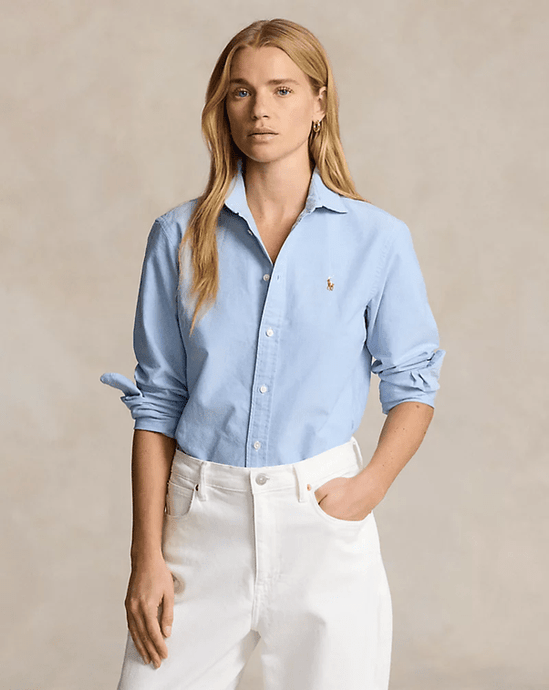 Ralph Lauren Womens Classic Fit Oxford Shirt - Blue