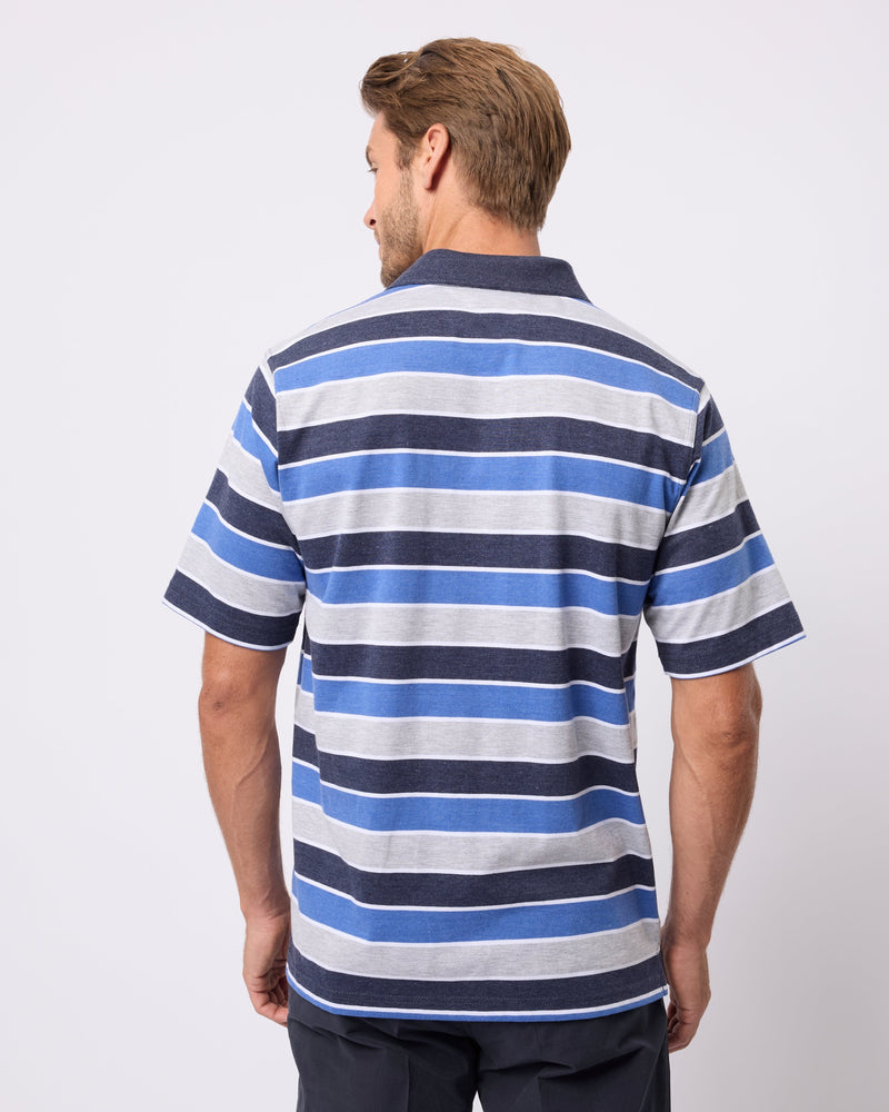 Load image into Gallery viewer, Breakaway Mens Coleman Kinnersly Polo - Denim Marle Plus Size
