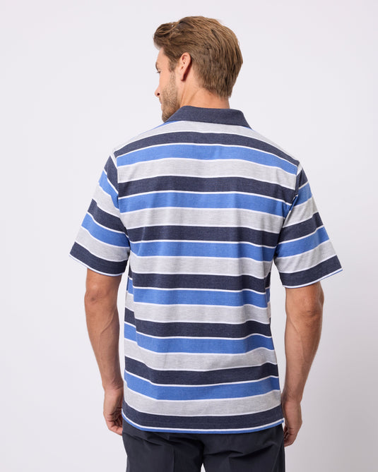 Breakaway Mens Coleman Kinnersly Polo - Denim Marle Plus Size