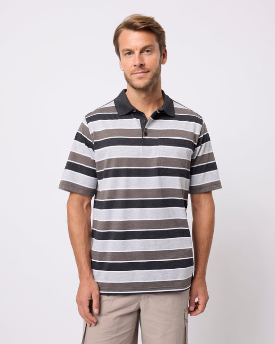 Breakaway Mens Coleman Kinnersly Polo - Jet Marle