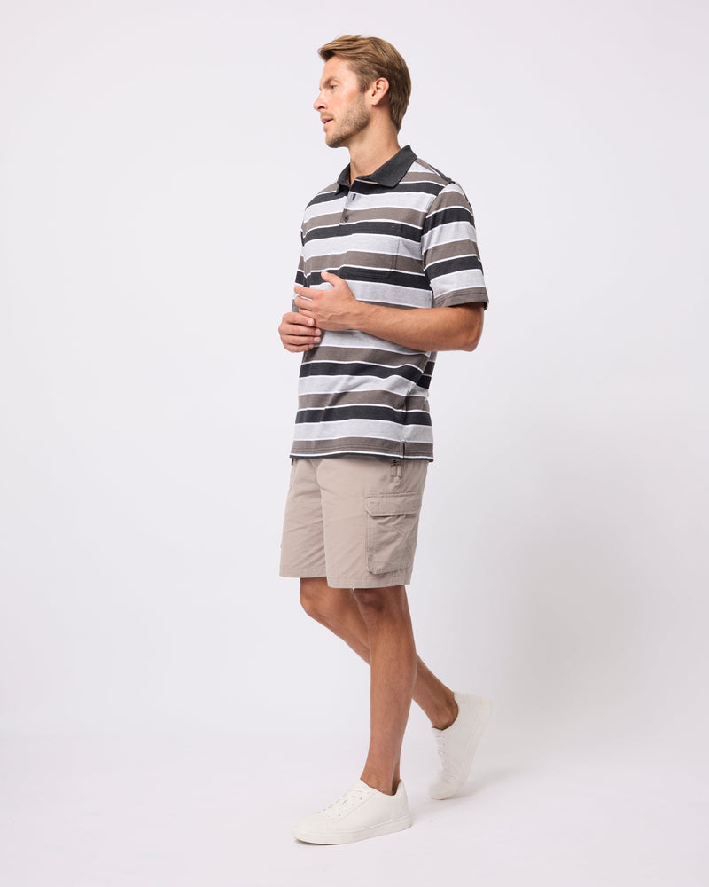 Load image into Gallery viewer, Breakaway Mens Coleman Kinnersly Polo - Jet Marle Plus Size
