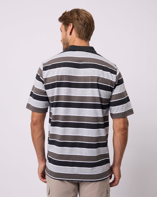 Breakaway Mens Coleman Kinnersly Polo - Jet Marle Plus Size