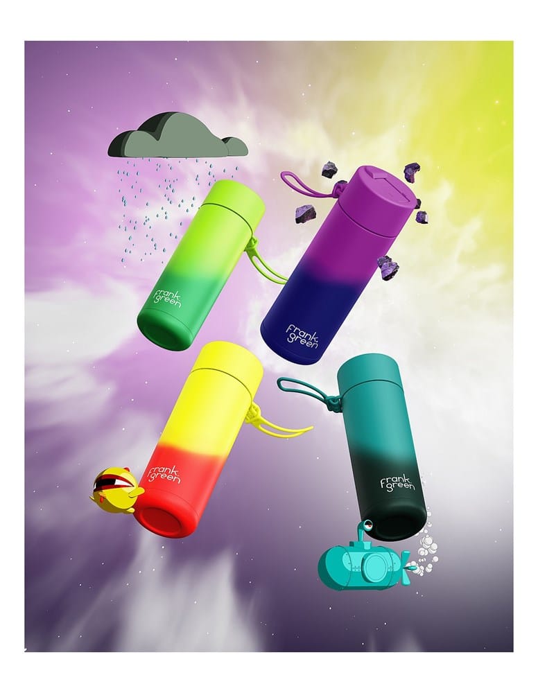 Load image into Gallery viewer, Frank Green 25oz Stainless Steel Colour Changing Ultralite Bottle - Abyss

