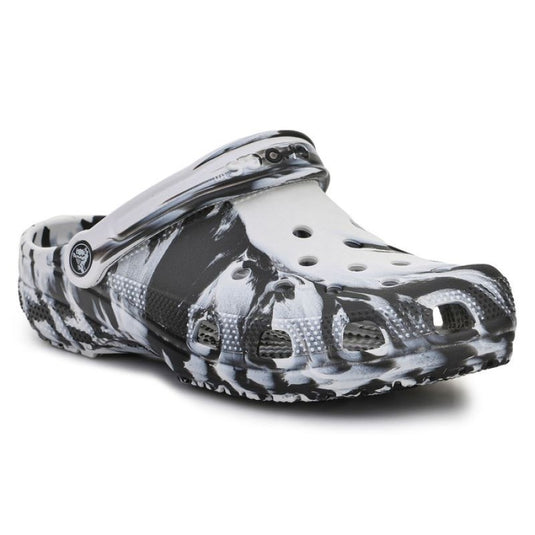 Crocs Classic Marbled Clog - White/Black