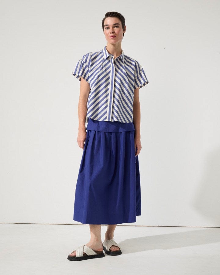 Load image into Gallery viewer, Marco Polo Womens Cropped Stripe Shirt
