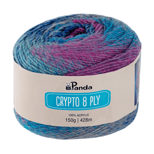Panda Crypto 8 Ply Yarn - Pink Bluebird