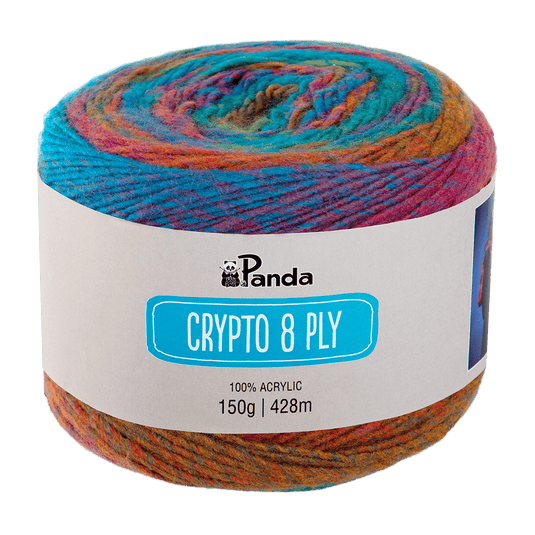 Panda Crypto 8 Ply Yarn - Rainbow Sherbet