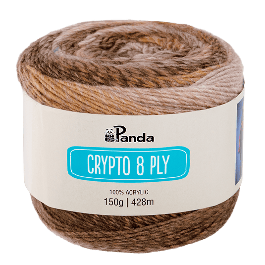 Panda Crypto 8 Ply Yarn - Coffee Dust