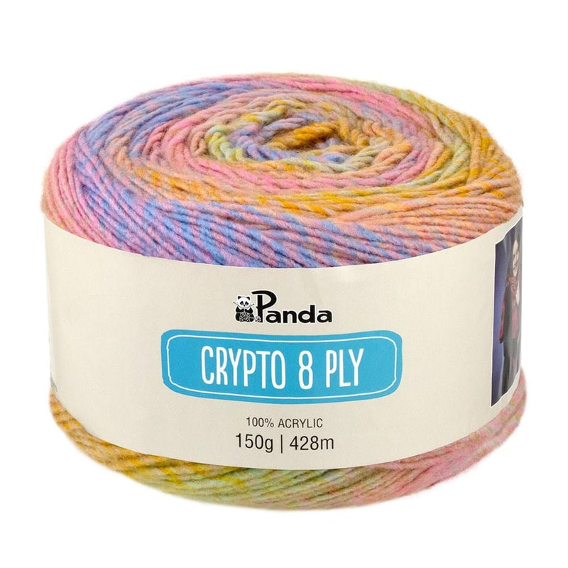 Load image into Gallery viewer, Panda Crypto 8 Ply Yarn - Pastel Rainbow

