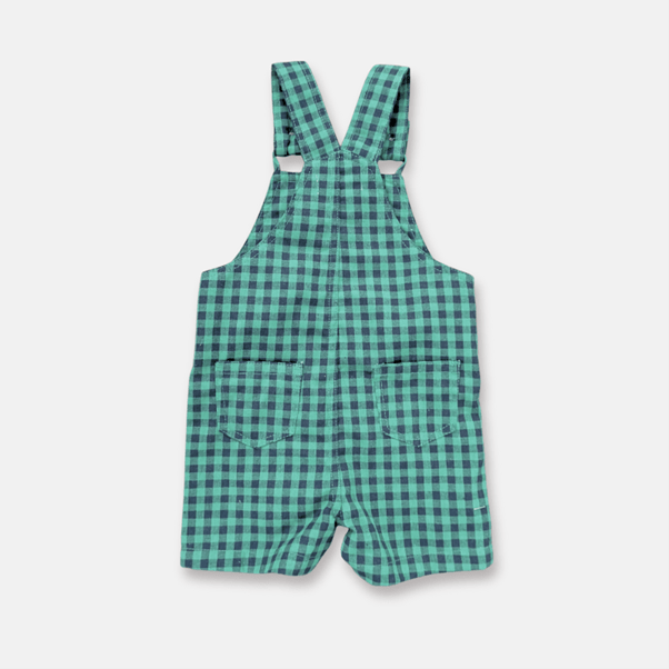 Load image into Gallery viewer, Love Henry Baby Boys Roy Dungaree - Green Navy Check
