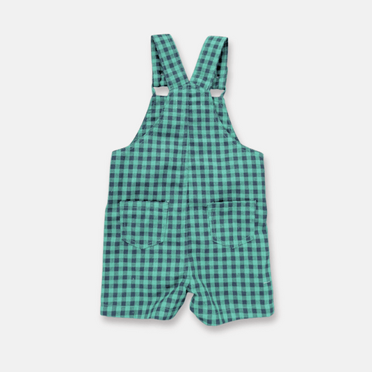 Love Henry Baby Boys Roy Dungaree - Green Navy Check