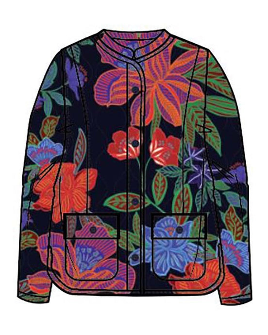 Yarra Trail Womens Dark Floral Print Jacket