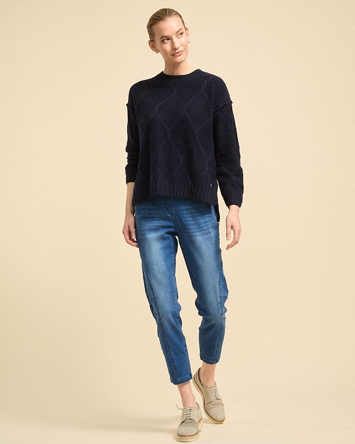 Load image into Gallery viewer, Yarra Trail Womens Diamond Cable Jumper
