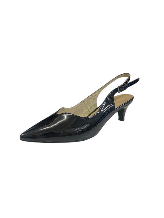 Chrissie Womens Driven Patent Black Heels