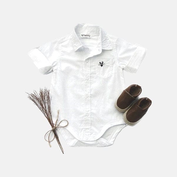 Love Henry Baby Boys Dress Shirt Romper