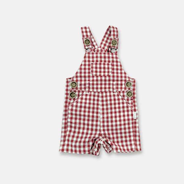 Love Henry Baby Boys Roy Dungaree - Red Check