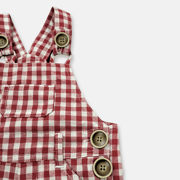 Load image into Gallery viewer, Love Henry Baby Boys Roy Dungaree - Red Check
