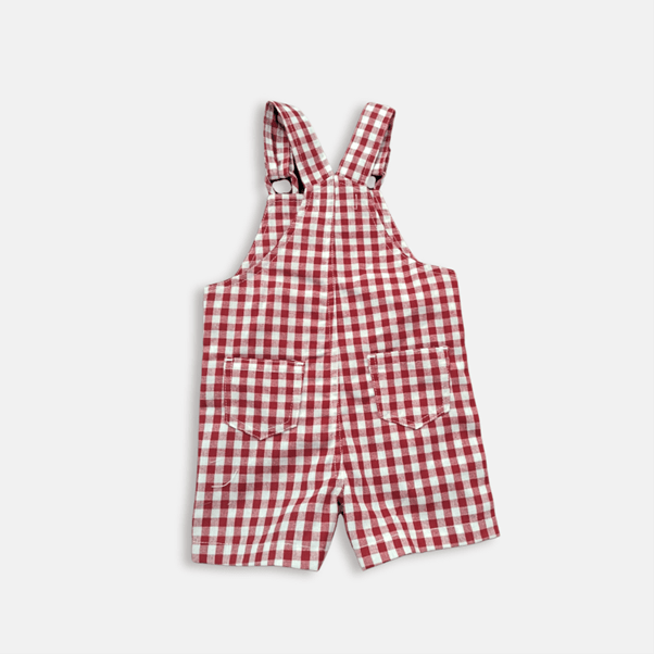 Load image into Gallery viewer, Love Henry Baby Boys Roy Dungaree - Red Check
