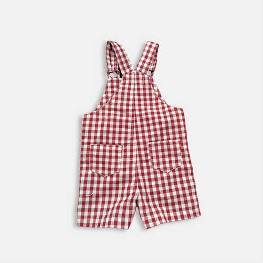 Love Henry Baby Boys Roy Dungaree - Red Check