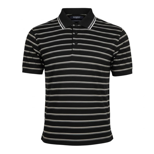 Bridgeport Mens Double Mercerized Polo-Black