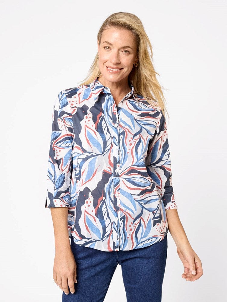 Load image into Gallery viewer, Black Pepper Womens Elvira 3/4 Sleeve Shirt
