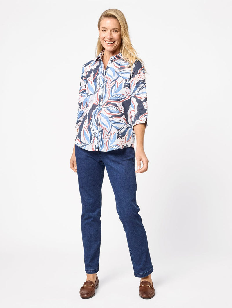 Load image into Gallery viewer, Black Pepper Womens Elvira 3/4 Sleeve Shirt
