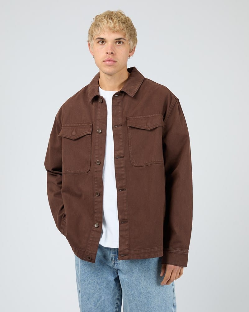 Load image into Gallery viewer, Silent Theory Mens Fade Overshirt - Chocolate
