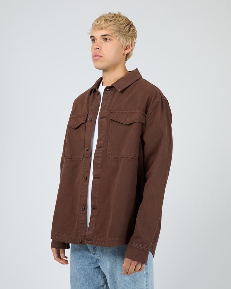 Load image into Gallery viewer, Silent Theory Mens Fade Overshirt - Chocolate
