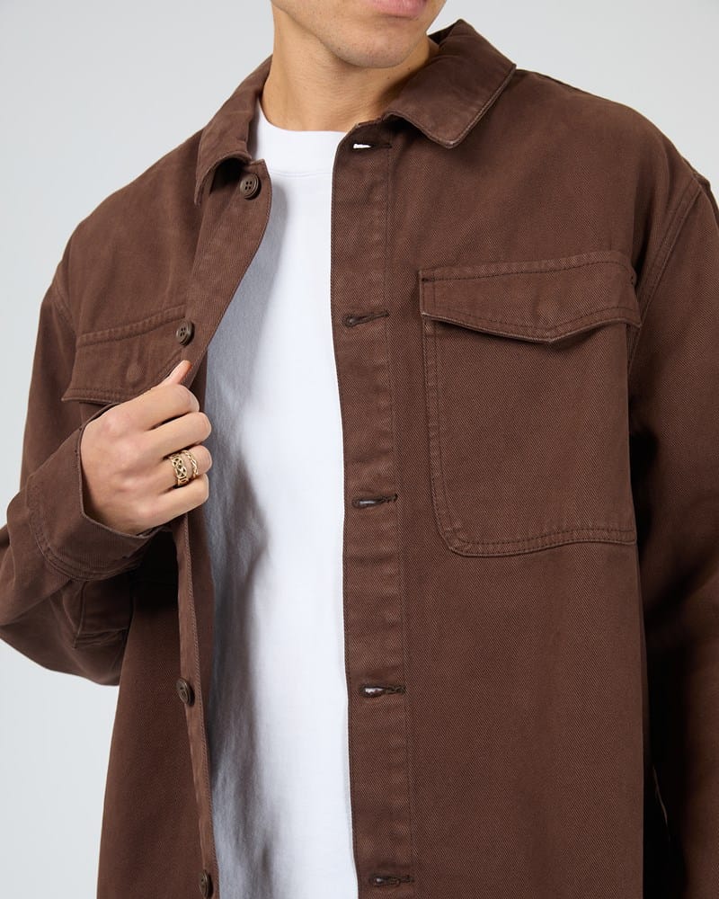 Load image into Gallery viewer, Silent Theory Mens Fade Overshirt - Chocolate
