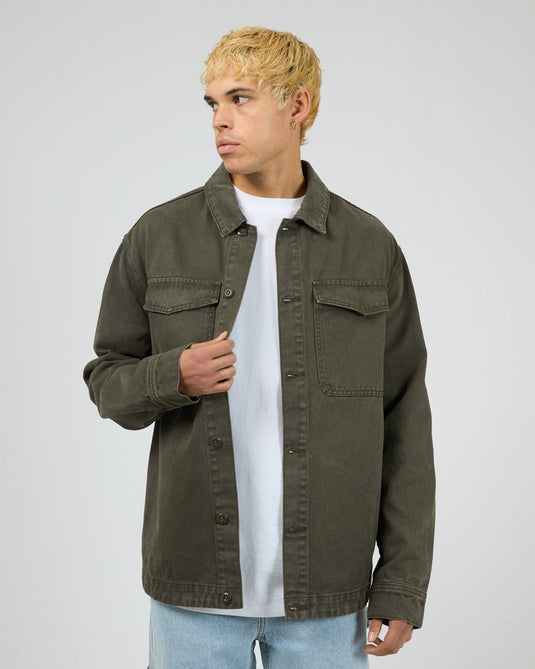 Silent Theory Fade Overshirt - Khaki
