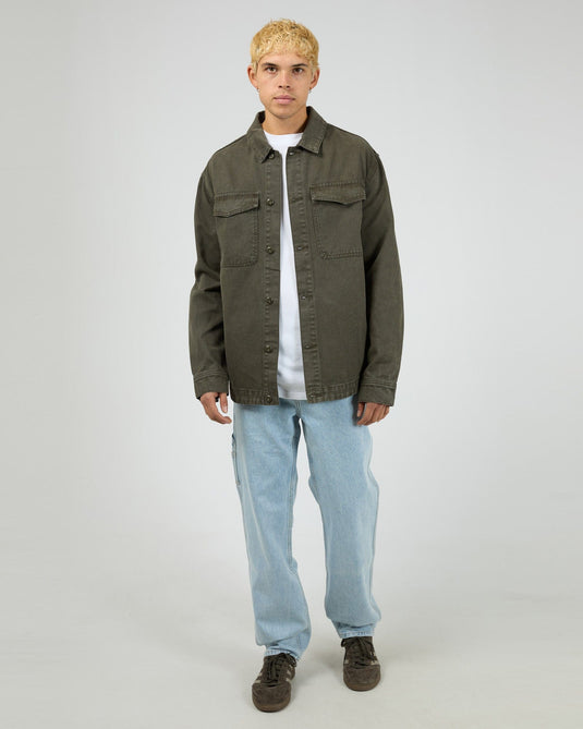 Silent Theory Fade Overshirt - Khaki