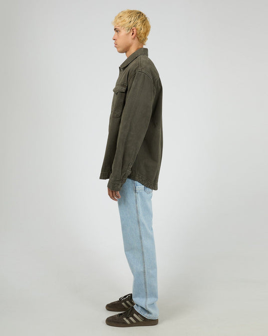 Silent Theory Fade Overshirt - Khaki