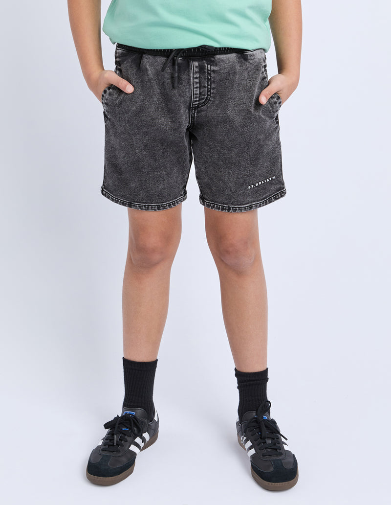 Load image into Gallery viewer, St Goliath Boys Fairhaven Shorts - Washed Black
