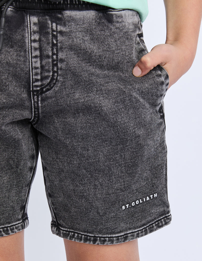 Load image into Gallery viewer, St Goliath Boys Fairhaven Shorts - Washed Black
