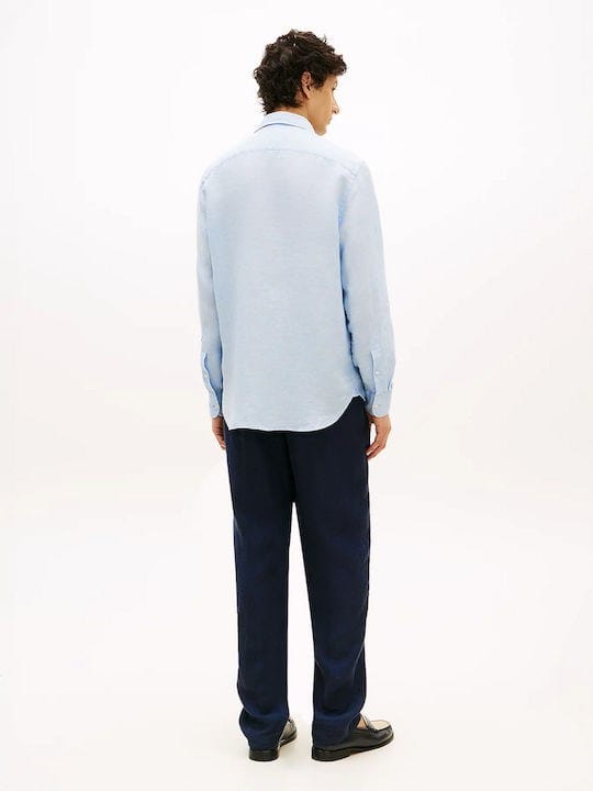 Load image into Gallery viewer, Tommy Hilfiger Mens Pigment Died Linen Shirt - Breezy Blue
