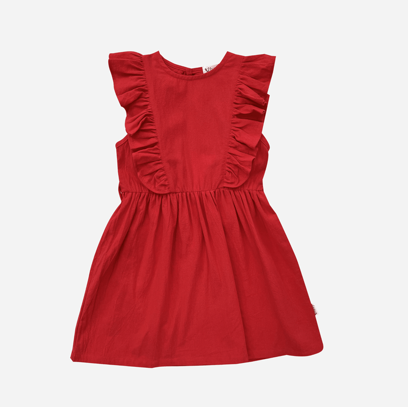 Load image into Gallery viewer, Love Henry Girls Florence Dress - Red Linen
