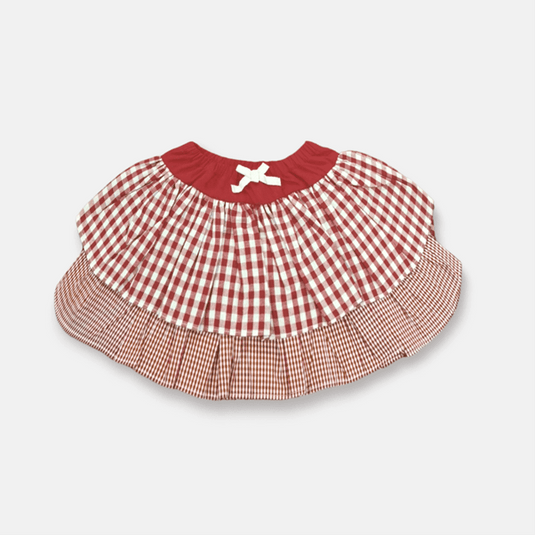 Love Henry Baby Girls Frilly Pilcher Skirt - Red Checks