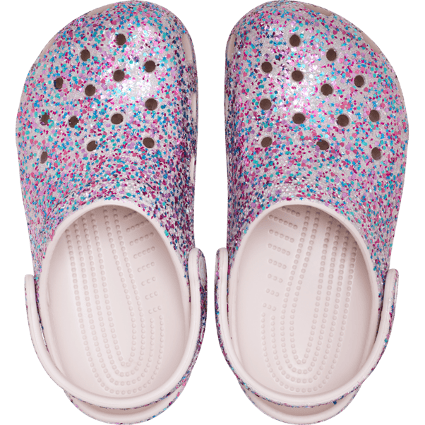Load image into Gallery viewer, Crocs Kids Classic Dazzle Glitter Croc - Cocoa Crème
