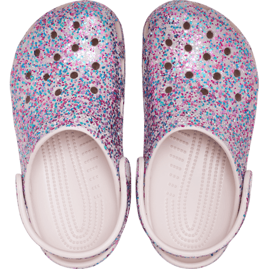 Crocs Toddlers Classic Dazzle Glitter Croc - Cocoa Crème