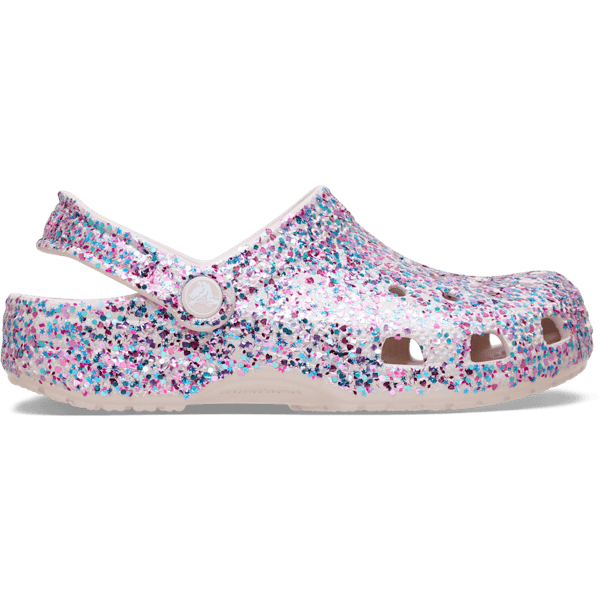 Load image into Gallery viewer, Crocs Kids Classic Dazzle Glitter Croc - Cocoa Crème
