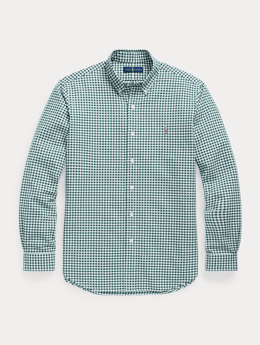 Ralph Lauren Mens Custom Fit Gingham Oxford Shirt