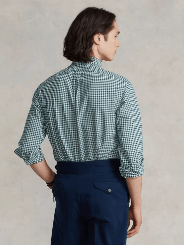 Ralph Lauren Mens Custom Fit Gingham Oxford Shirt