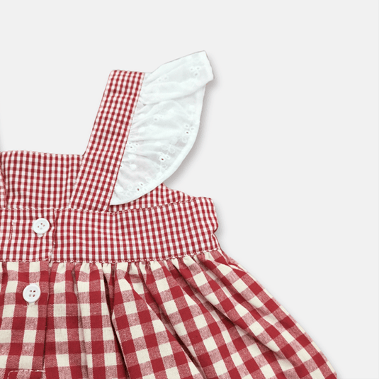 Love Henry Baby Girls Hattie Dress - Red Check