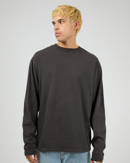 Silent Theory Heavyweight Long Sleeve Tee - Coal