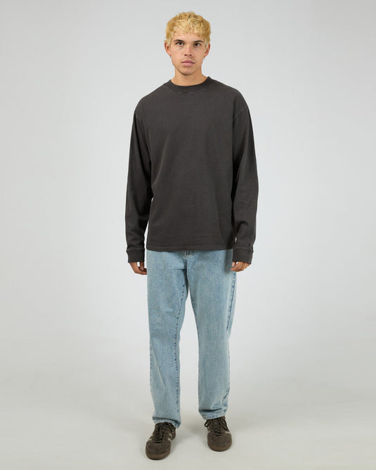 Silent Theory Heavyweight Long Sleeve Tee - Coal