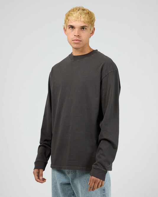 Silent Theory Heavyweight Long Sleeve Tee - Coal